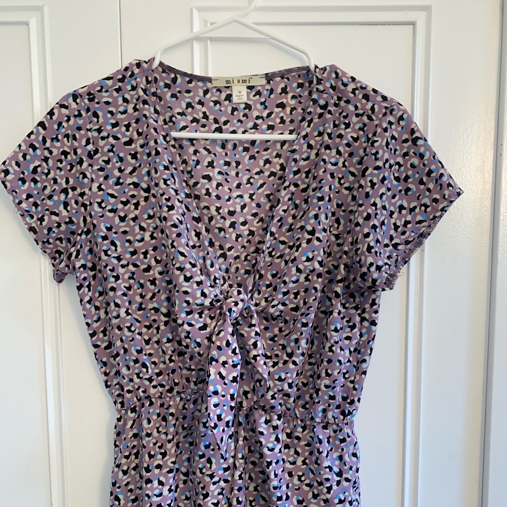 Purple flowy summer romper